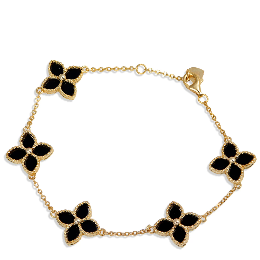 Coupon 👏 Savvy Cie Jewels 👩 women 18K Gold Vermeil Flower Bracelet 😍 3 Coupon 👏 Savvy Cie Jewels 👩 women 18K Gold Vermeil Flower Bracelet 😍