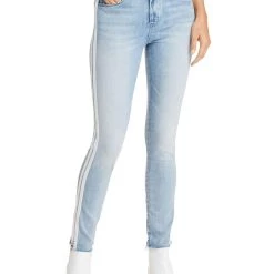 Promo 😉 [BLANKNYC] The Great Jones 👩 Womens Mid-Rise Zipper Trim Skinny 👖 Jeans 🎉