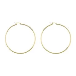 Hot Sale 🧨 Savvy Cie Jewels 👩 women 18K Gold Vermeil 58Mm Large Tube Hoop Earrings 🥰