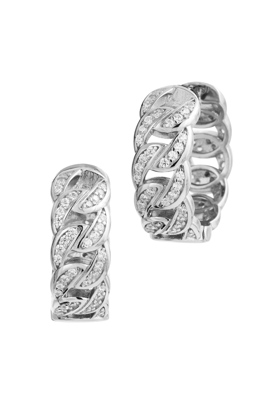 Cheapest ๐ Savvy Cie Jewels ๐ฉ women Vermeil Chain Link Cz Hoop ๐ 3 Cheapest ๐ Savvy Cie Jewels ๐ฉ women Vermeil Chain Link Cz Hoop ๐