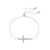 Best reviews of ⭐ Savvy Cie Jewels 👩 women 18K Gold Vermeil White Cz Sideways Cross Bracelet ❤️