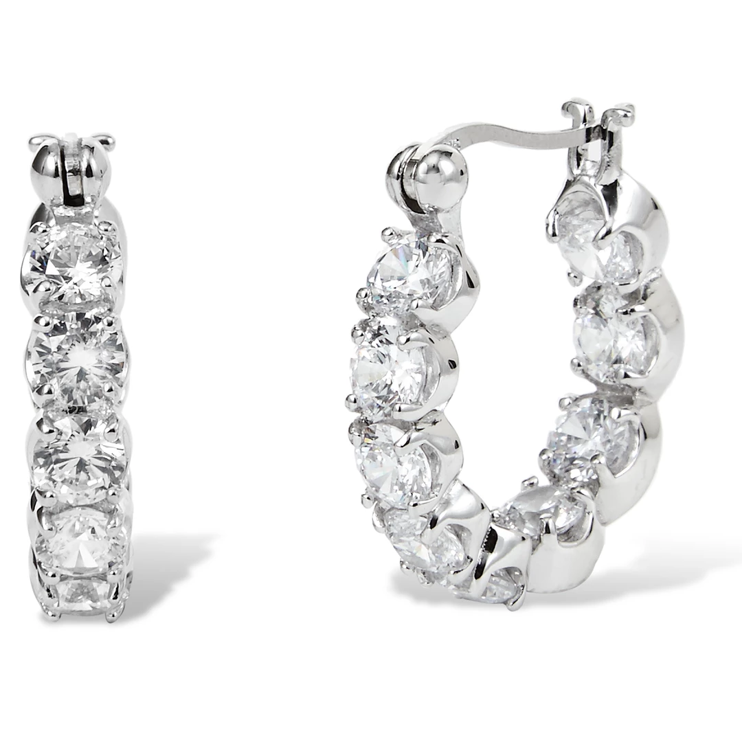 Deals ๐ฅฐ Savvy Cie Jewels ๐ฉ women Ss 925 Inside Out White Cz Hoop Earrings ๐ 3 Deals ๐ฅฐ Savvy Cie Jewels ๐ฉ women Ss 925 Inside Out White Cz Hoop Earrings ๐