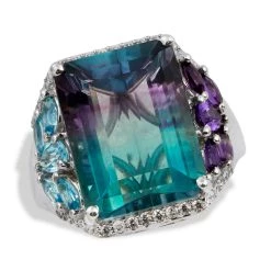 Wholesale 🎁 Savvy Cie Jewels 👩 women Sterling Florite Gem Ring 😀