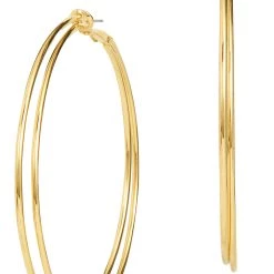 Outlet 🤩 Savvy Cie Jewels 👩 women Gold Plated Xl Hoop ❤️