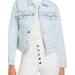 Best Pirce 🛒 [BLANKNYC] 👩 Womens Lightwash Short Denim Jacket 🔥