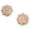 Brand new 👍 Savvy Cie Jewels 👩 women 18K Rose Vermeil 1.65Gtw Morganite/Wht Zircon Earrings 😉