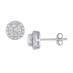 Best Sale 🎉 Savvy Cie Jewels 👩 women Ss 925 0.10Ctw Diamond And White Sapphire Earrings ❤️