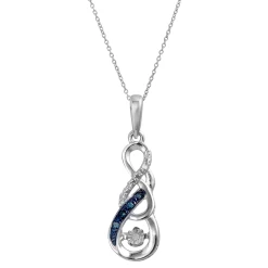 Wholesale 🎉 Savvy Cie Jewels 👩 women Blue Diamond Sterling Drop Nk 🎁