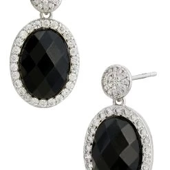 New 👏 Savvy Cie Jewels 👩 women Sterling Silver Cz Drop Earr ❤️