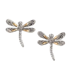 Best Pirce ⭐ Savvy Cie Jewels 👩 women 18K Gold &Silver Dragonfly ✨