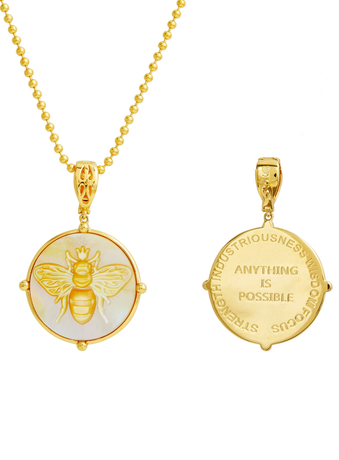 Promo โ Savvy Cie Jewels ๐ฉ women 18K Gld Vermeil bee MOP pend โ๏ธ 3 Promo โ Savvy Cie Jewels ๐ฉ women 18K Gld Vermeil bee MOP pend โ๏ธ