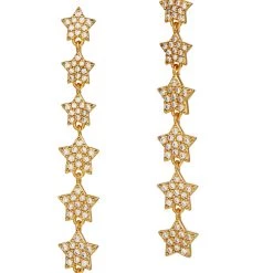 Best deal 🛒 Savvy Cie Jewels 👩 women Gold Pl CZ Star earrings ✔️