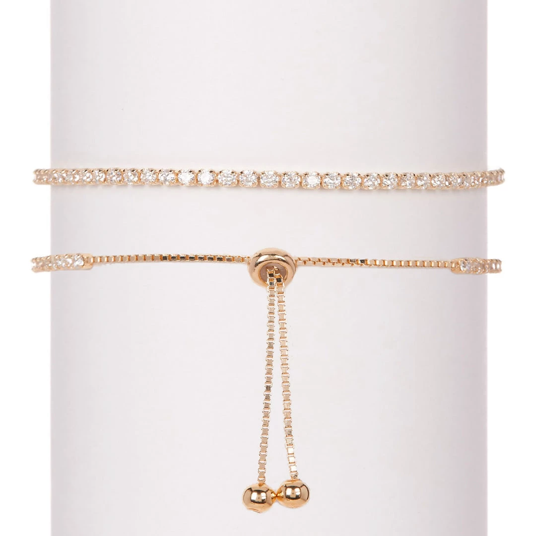 Brand new โ Savvy Cie Jewels ๐ฉ women Ss 925 Roseplated White Cz Pull Bracelet ๐คฉ 4 Brand new โ Savvy Cie Jewels ๐ฉ women Ss 925 Roseplated White Cz Pull Bracelet ๐คฉ - Image 2