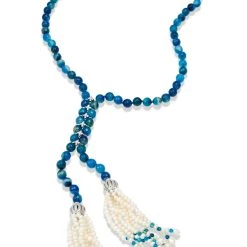 Cheap ⭐ Savvy Cie Jewels 👩 women 48" Green Agate And Cultured Pearl Tassel Necklace Embelished With Cz Stations 🎁 -Outlet Savvy Cie Jewels Store c01b6e469c734231a99ca090a6aabaae 1080x