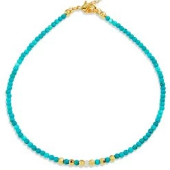 Flash Sale ⌛ Savvy Cie Jewels 👩 women NATURAL TURQOUISE /Pearl anklet 😀