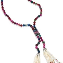 Cheap ⭐ Savvy Cie Jewels 👩 women 48" Green Agate And Cultured Pearl Tassel Necklace Embelished With Cz Stations 🎁 -Outlet Savvy Cie Jewels Store cc570cc44c2443b5a1a14a50ebb9bdc2 1080x