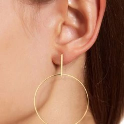 Buy ⌛ Savvy Cie Jewels 👩 women 14K Gold Plated Xl 3" Drop Earring 💯