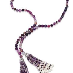 Cheap ⭐ Savvy Cie Jewels 👩 women 48" Green Agate And Cultured Pearl Tassel Necklace Embelished With Cz Stations 🎁 -Outlet Savvy Cie Jewels Store fd64b28d70794416b9a83fea597307df 1080x